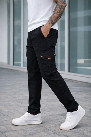 TACTICAL-COTTON CARGO-TROUSER-BLACK
