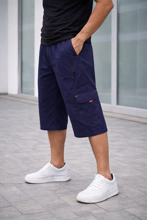 TACTICAL-COTTON CARGO-SHORTS-NAVY