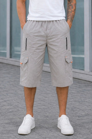 TACTICAL-COTTON CARGO-SHORTS-GRAY