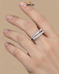 Double Trouble Cluster Pave Ring