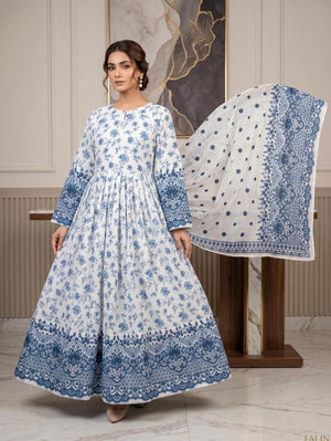 PC - 105 | 2-Piece Stitched Printed Poly Lawn Maxi