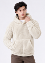 WHITE FUR HOODIE-FT