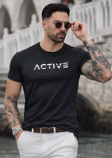 THE ACTIVE BLACK-TEE