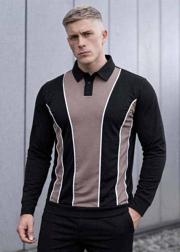 THE EVOKE-EDGE POLO-BLACK