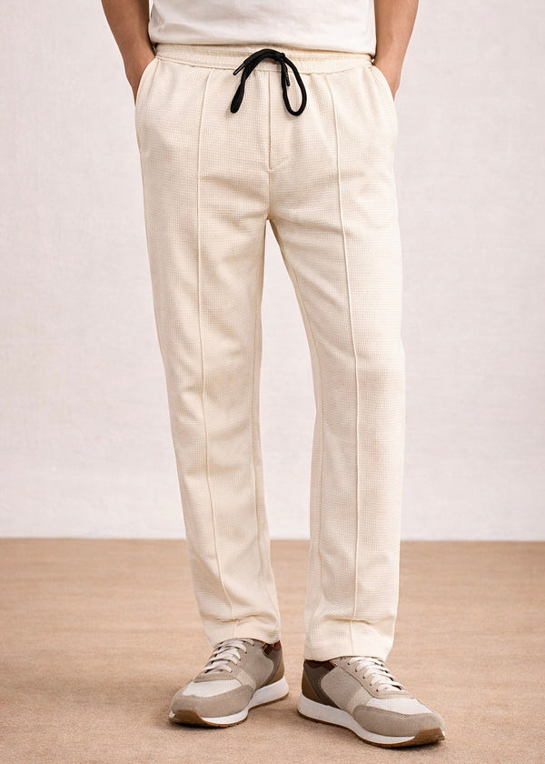 THE STRAIGHT FIT TROUSER-BEIGE