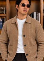 LUXE-WHOOL SHACKET-TAN