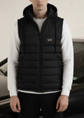 LOGO SLEEVELESS JACKET-BLACK