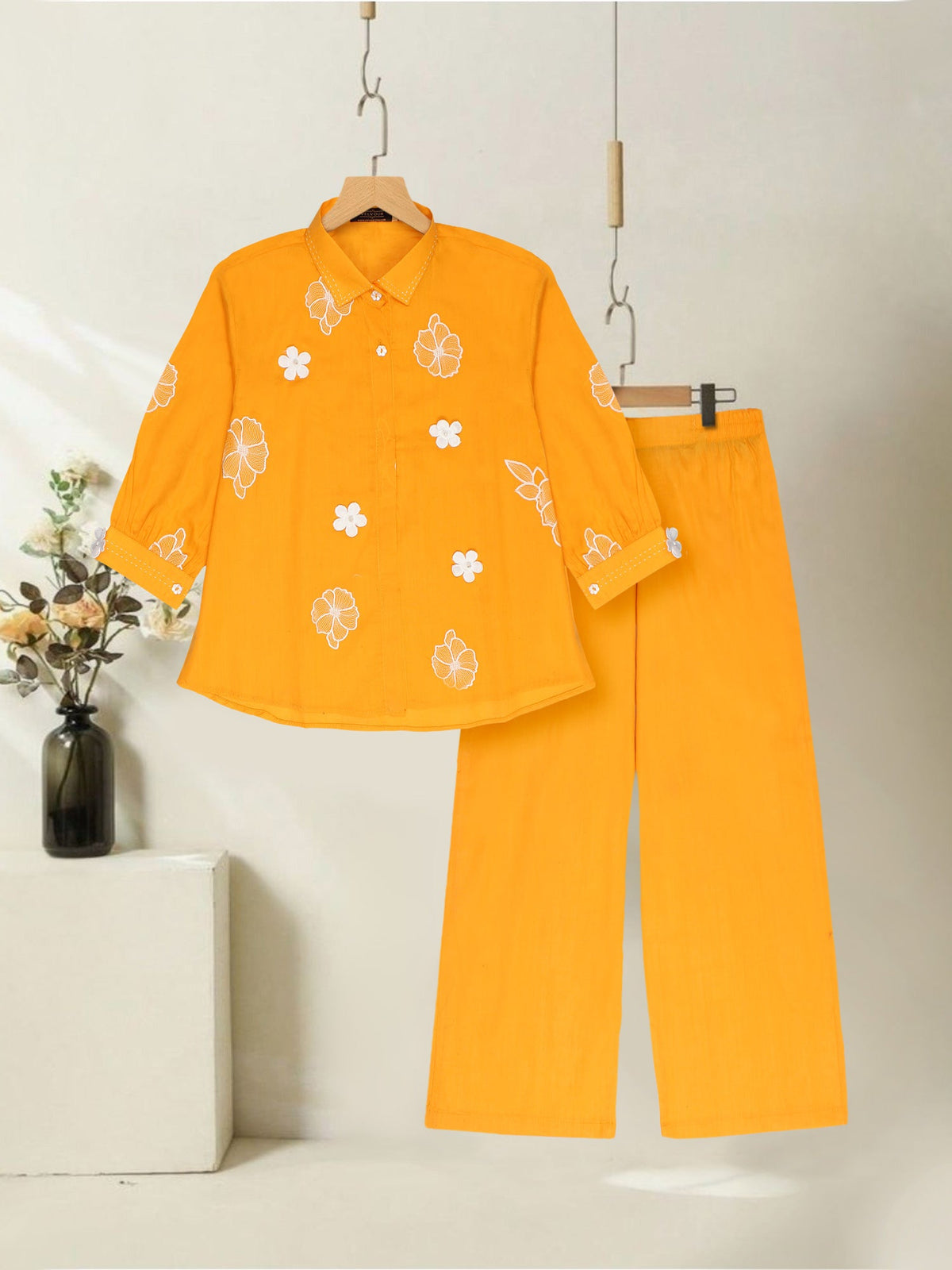 Girls Summer 2Pcs Embroidered Suit VG178-C
