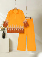 Girls Summer 2Pcs Embroidered Suit VG156-B