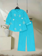 Girls Summer 2Pcs Embroidered Suit VG178-B