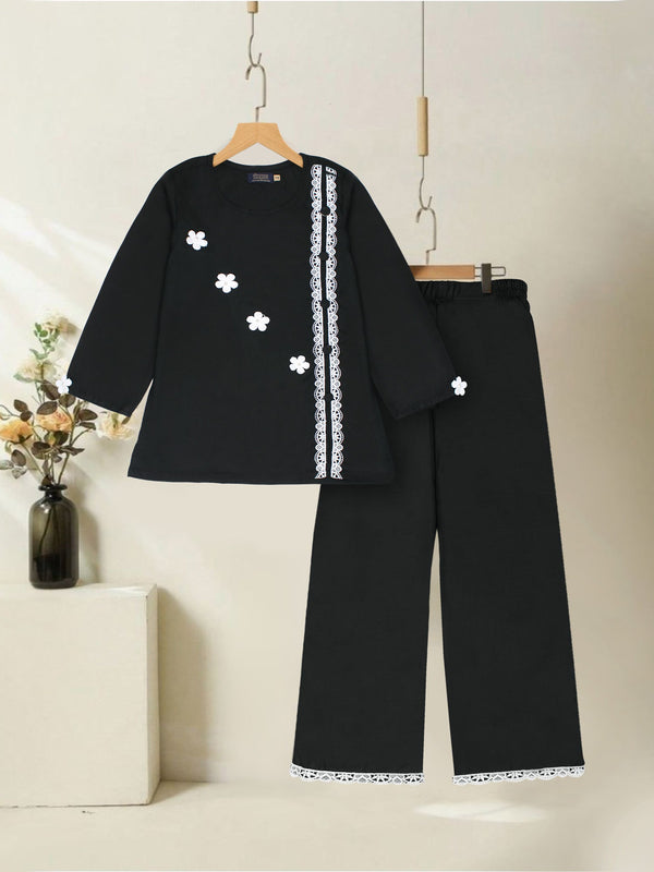Girls Winter 2Pcs Embroidered Suit VG183-B