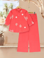 Girls Summer 2Pcs Embroidered Suit VG178-A