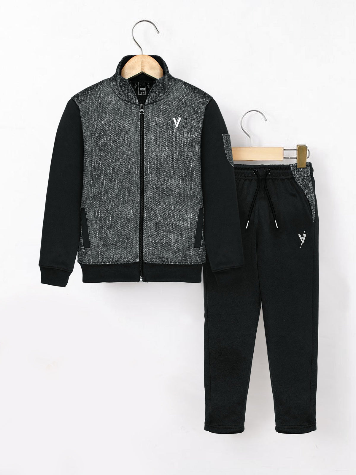 Mock Neck Tracksuit For Boys & Girls #VWT33-B