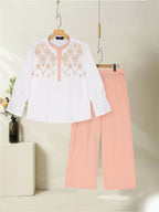 Girls Summer 2Pcs Embroidered Suit VG170