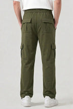 6 Pocket Loose Trouser - Olive
