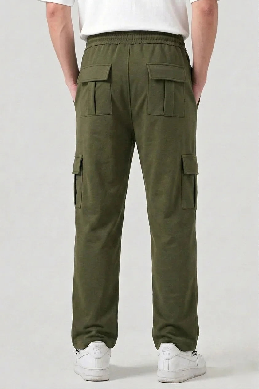 6 Pocket Loose Trouser - Olive