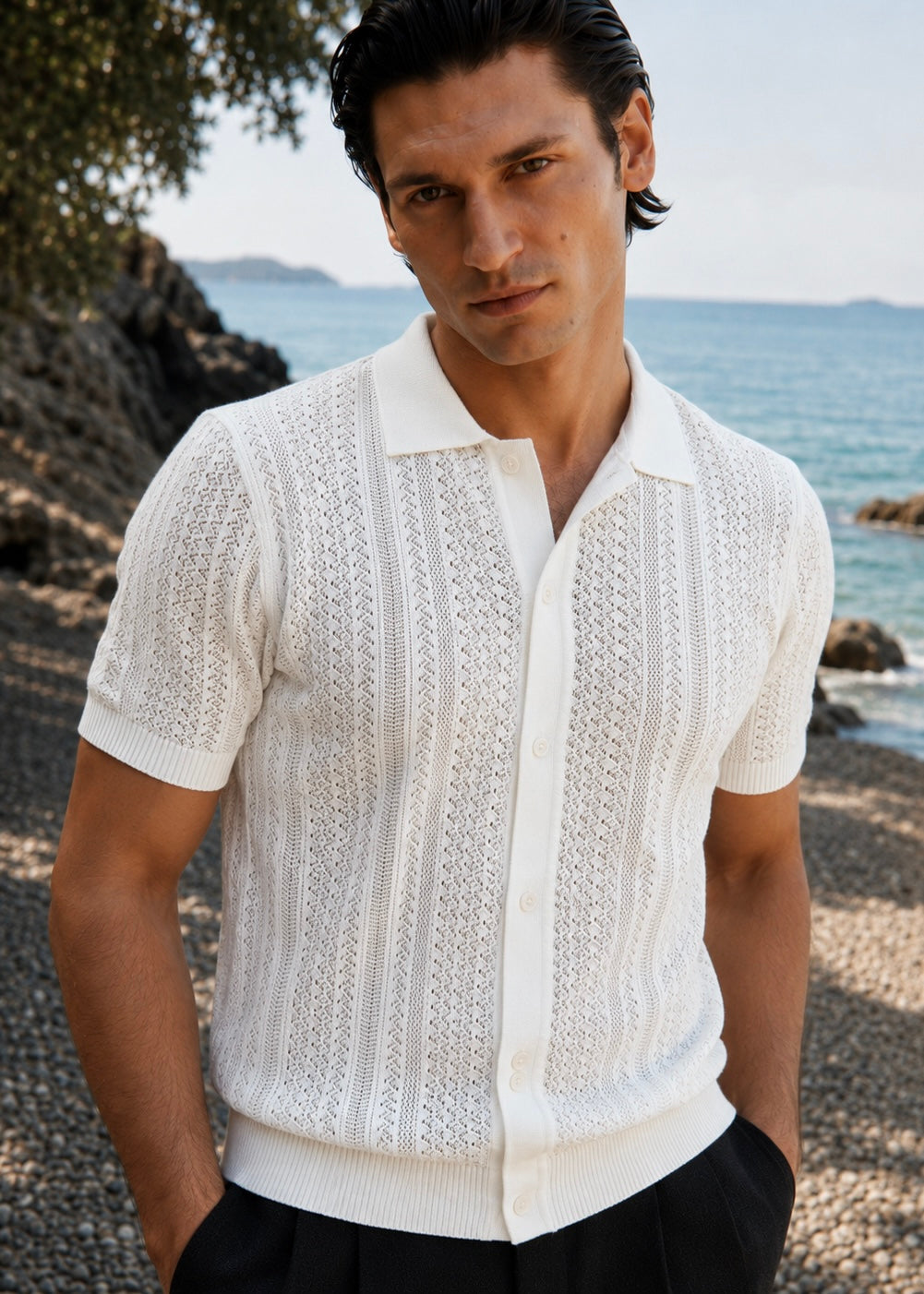 THE VALTRINO-AXIS POLO-WHITE