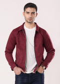 MAROON SUEDE JACKET-FT