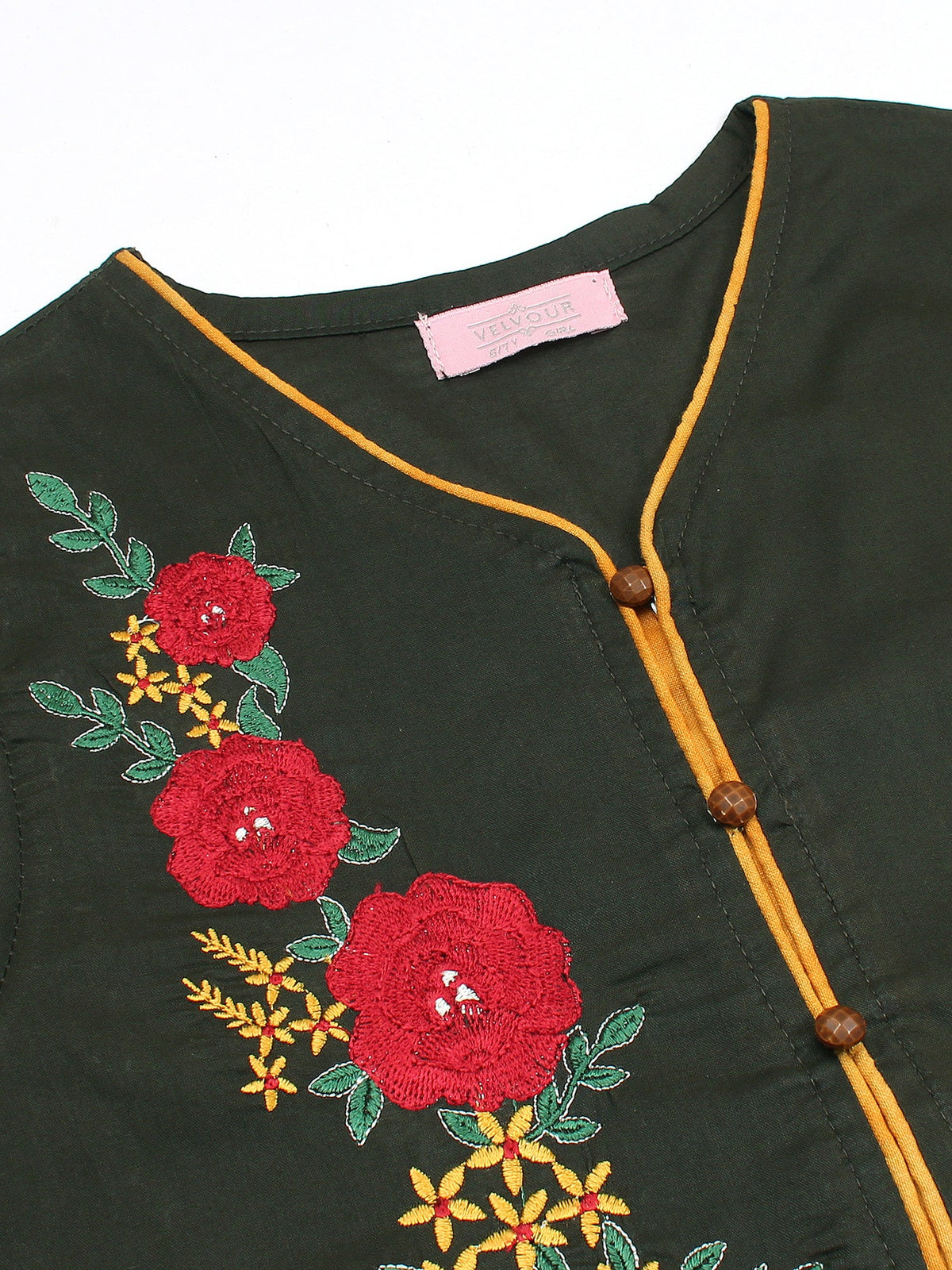 Girls Summer 2Pcs Embroidered Suit VG76-C