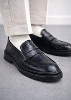 005 IMPORTED SHOES WITH RUBBER SOLE-BLACK