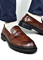 005 IMPORTED SHOES WITH RUBBER SOLE-BROWN