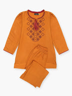 Girls Summer 2Pcs Embroidered Suit VG125-A