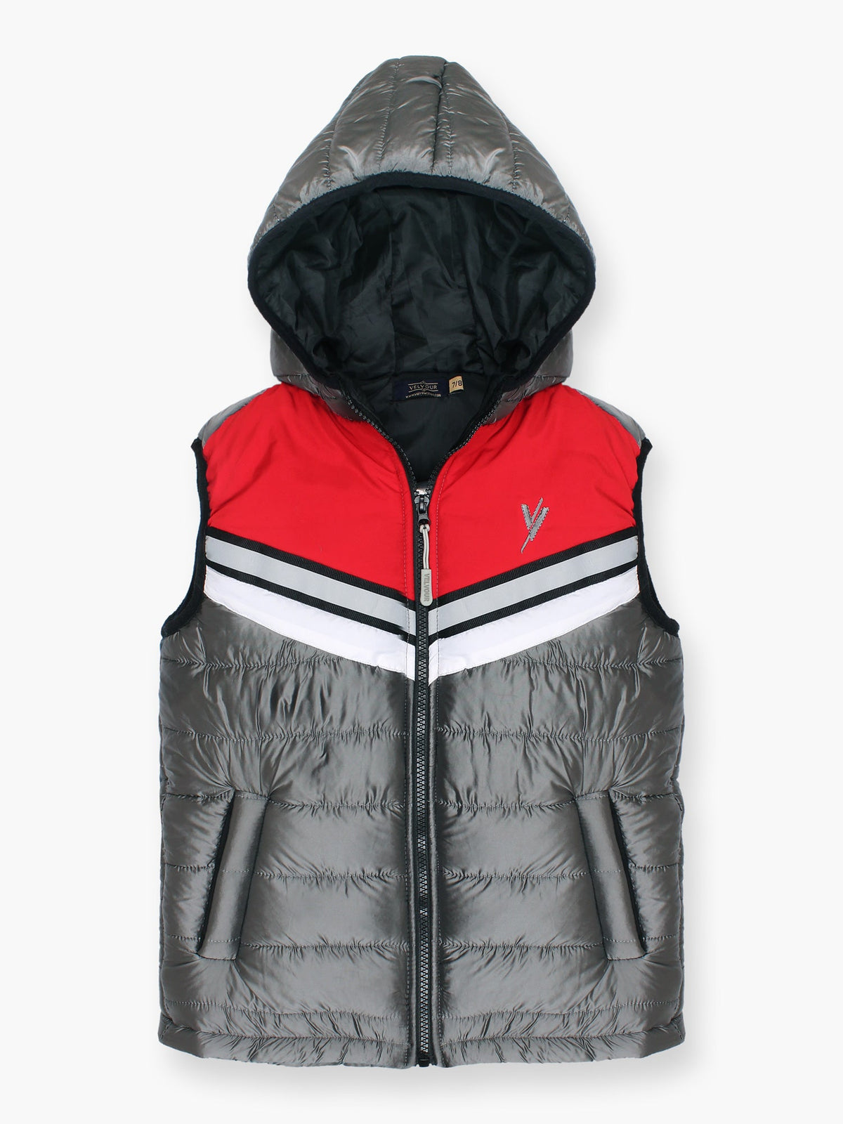 Sleeveless Hooded Puffer For Boys & Girls VJ57-A