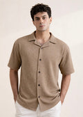 THE GLAMER TEXTURE SHIRT-TAN FT