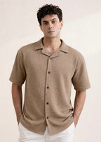 THE GLAMER TEXTURE SHIRT-TAN FT