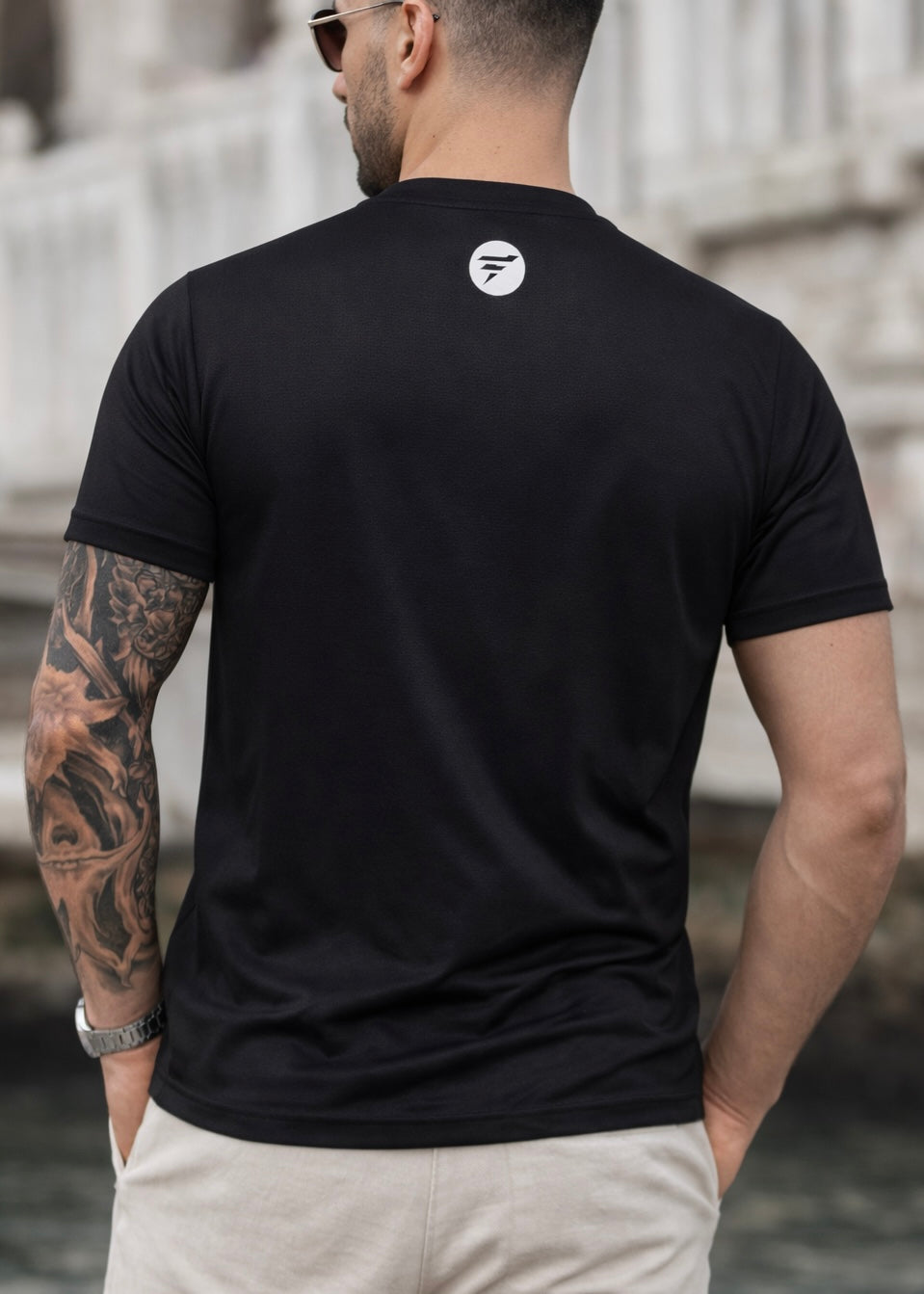 THE STRETCH-PRO TEE-BLACK