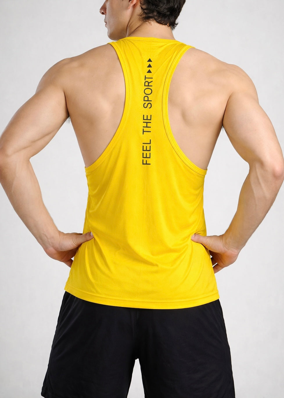 CUT TANK TOPS LIGHT-WEIGHT AND MOISTURE-WICKING FABRIC - FT