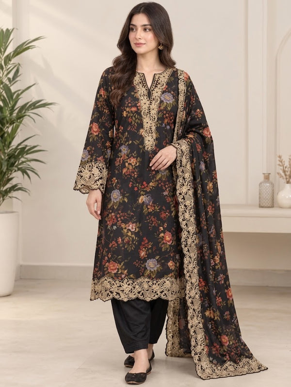 3 PC EMB LAWN RTW SUIT D-29