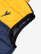Sleeveless Hooded Puffer For Boys & Girls VJ06-B Yellow/Navy