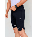 ALL BLACK MICRO INTERLOCK WITH LACKRA TRAINING SHORTS - FITTEEZ