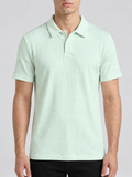 cotton button polo shirts - mint