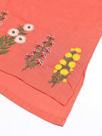 Girls Summer 2Pcs Embroidered Suit VG176-A