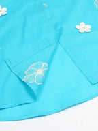 Girls Summer 2Pcs Embroidered Suit VG178-B