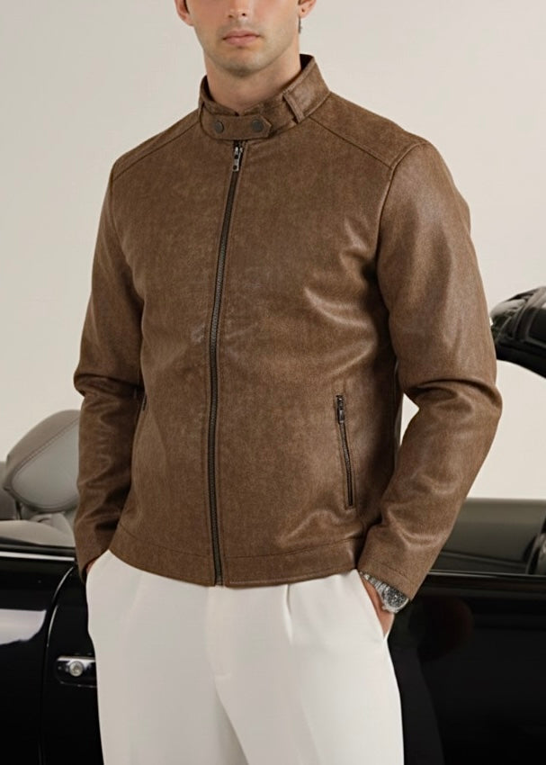 THE DARK-KNIGHT JACKET-DARK BROWN