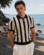 THE CONTOUR-CREST POLO-BLACK
