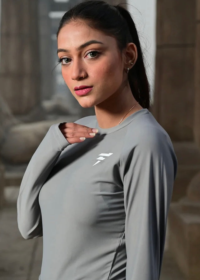 Women's Grey Trendy Tracksuit