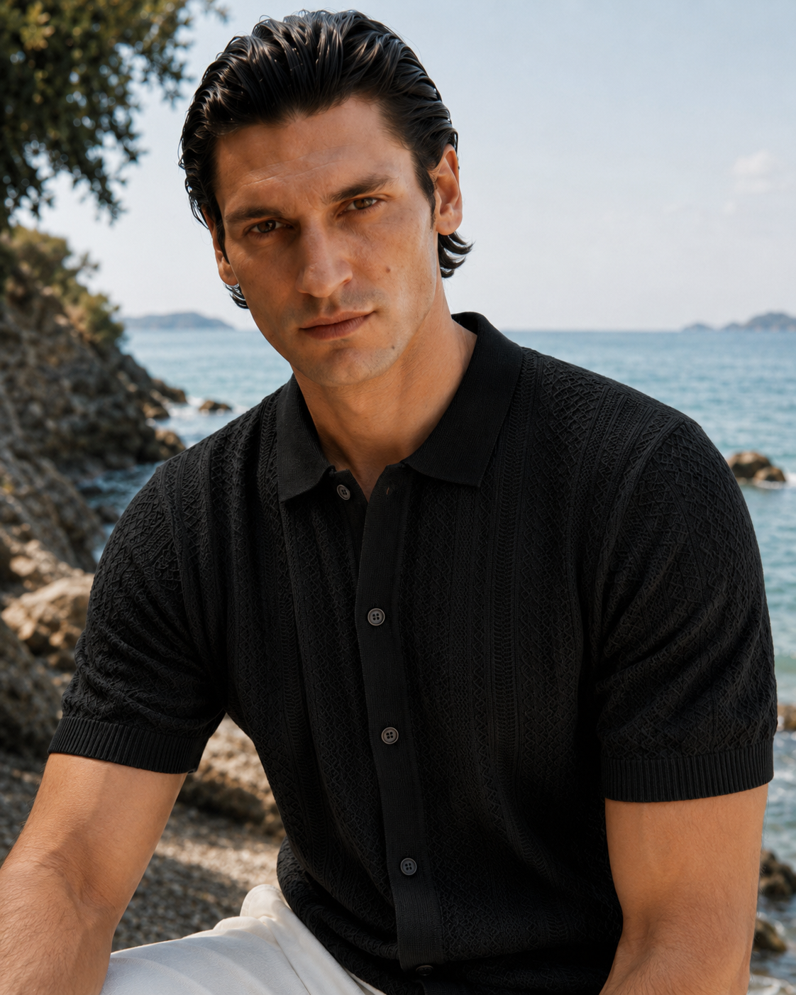 THE VALTRINO-AXIS POLO-BLACK