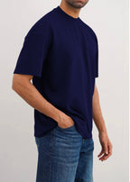 THE SNUG KNIT TEE-NAVY