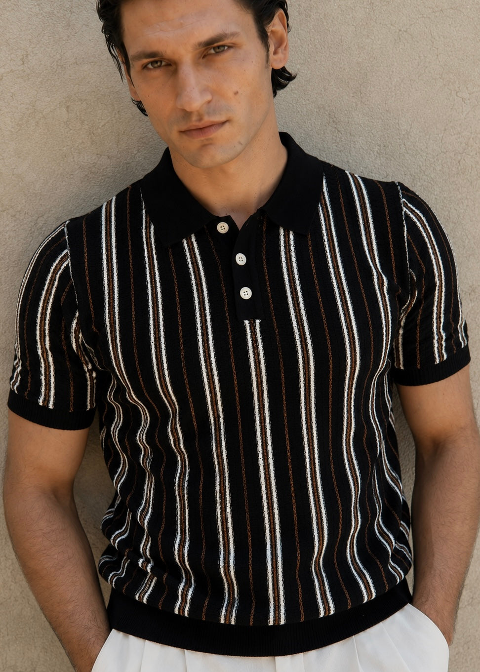 THE AVERIQ-MODE POLO-BLACK