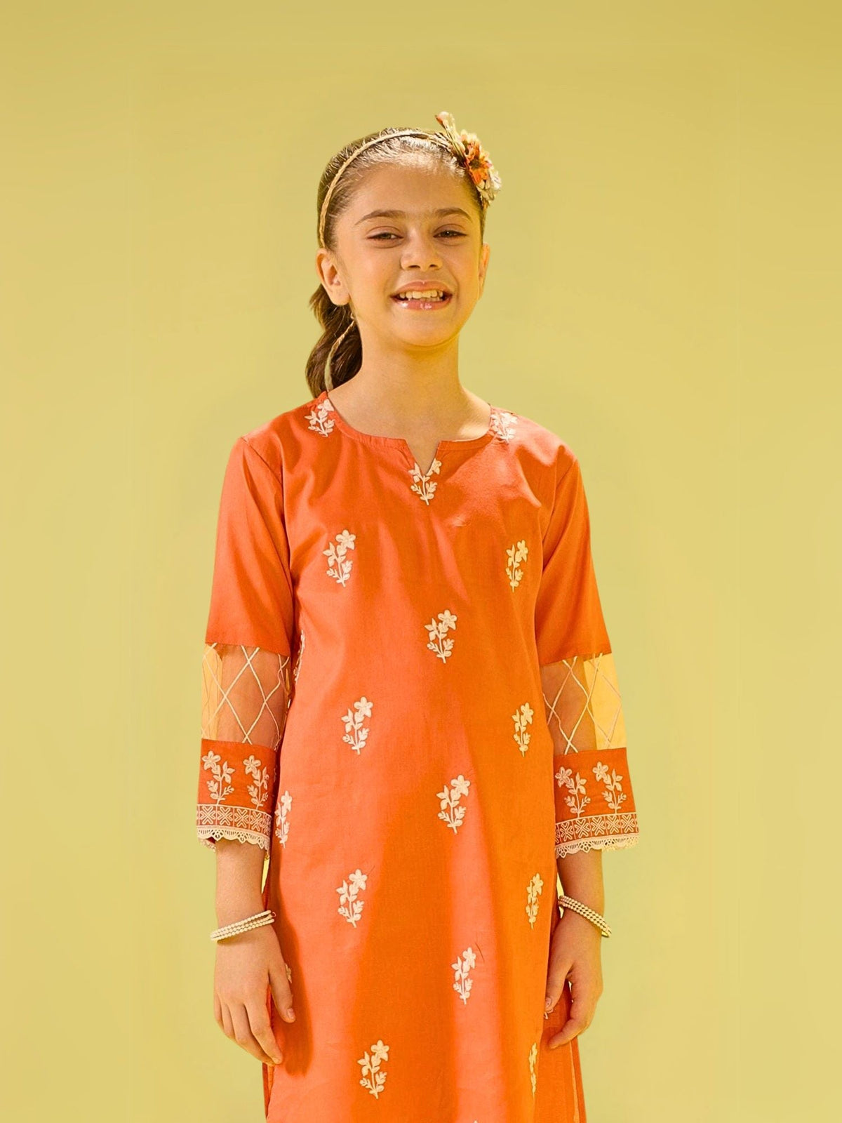 Girls Summer 2Pcs Embroidered Suit VG145-B