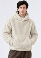WHITE FUR HOODIE-FT