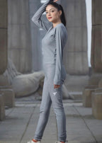 Women's Grey Trendy Tracksuit