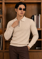 Milano Knit Polo-Tan