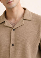 THE GLAMER TEXTURE SHIRT-TAN FT