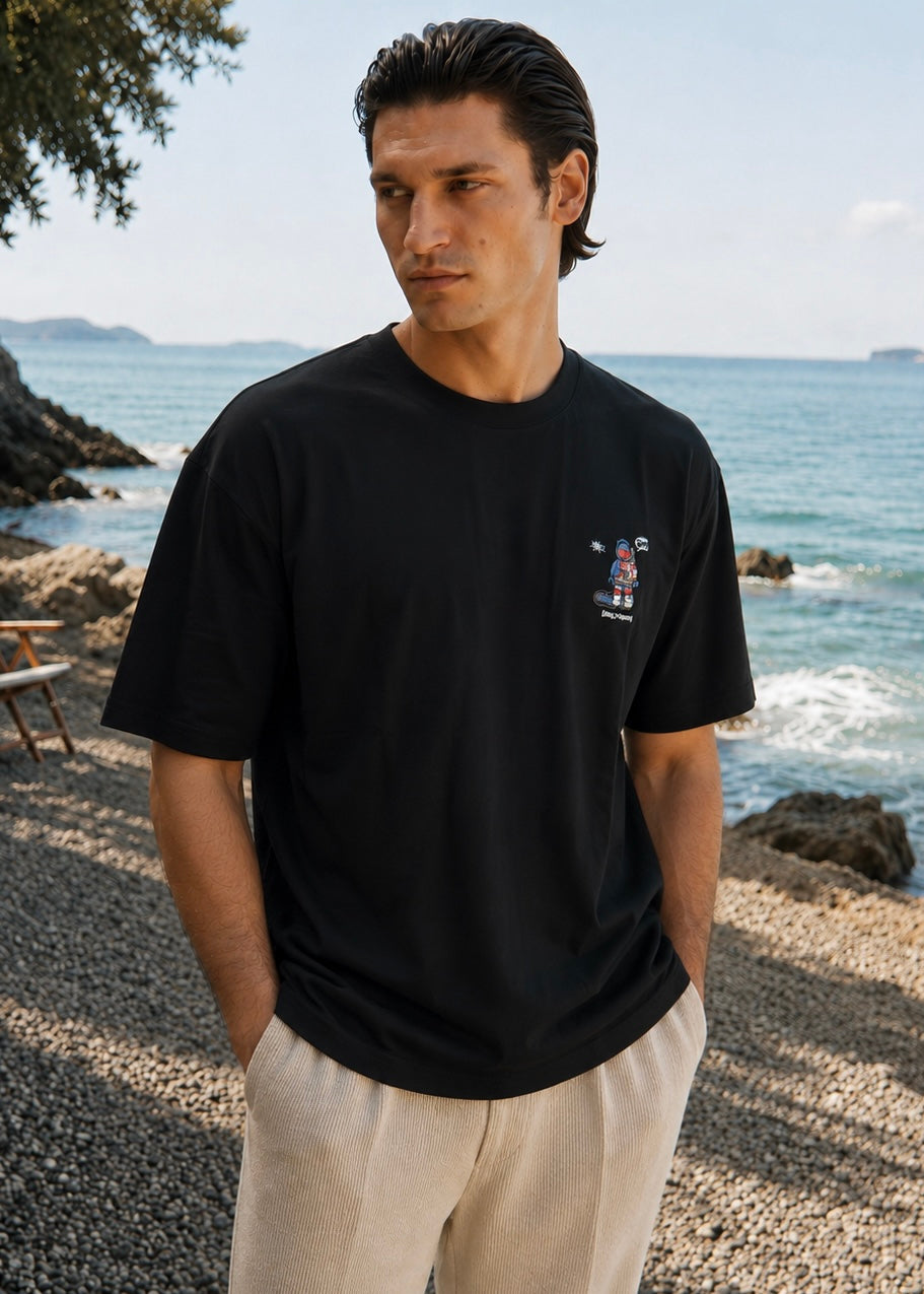 THE ZORVELLO BAGGY SHIRT-BLACK