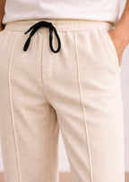 THE STRAIGHT FIT TROUSER-BEIGE